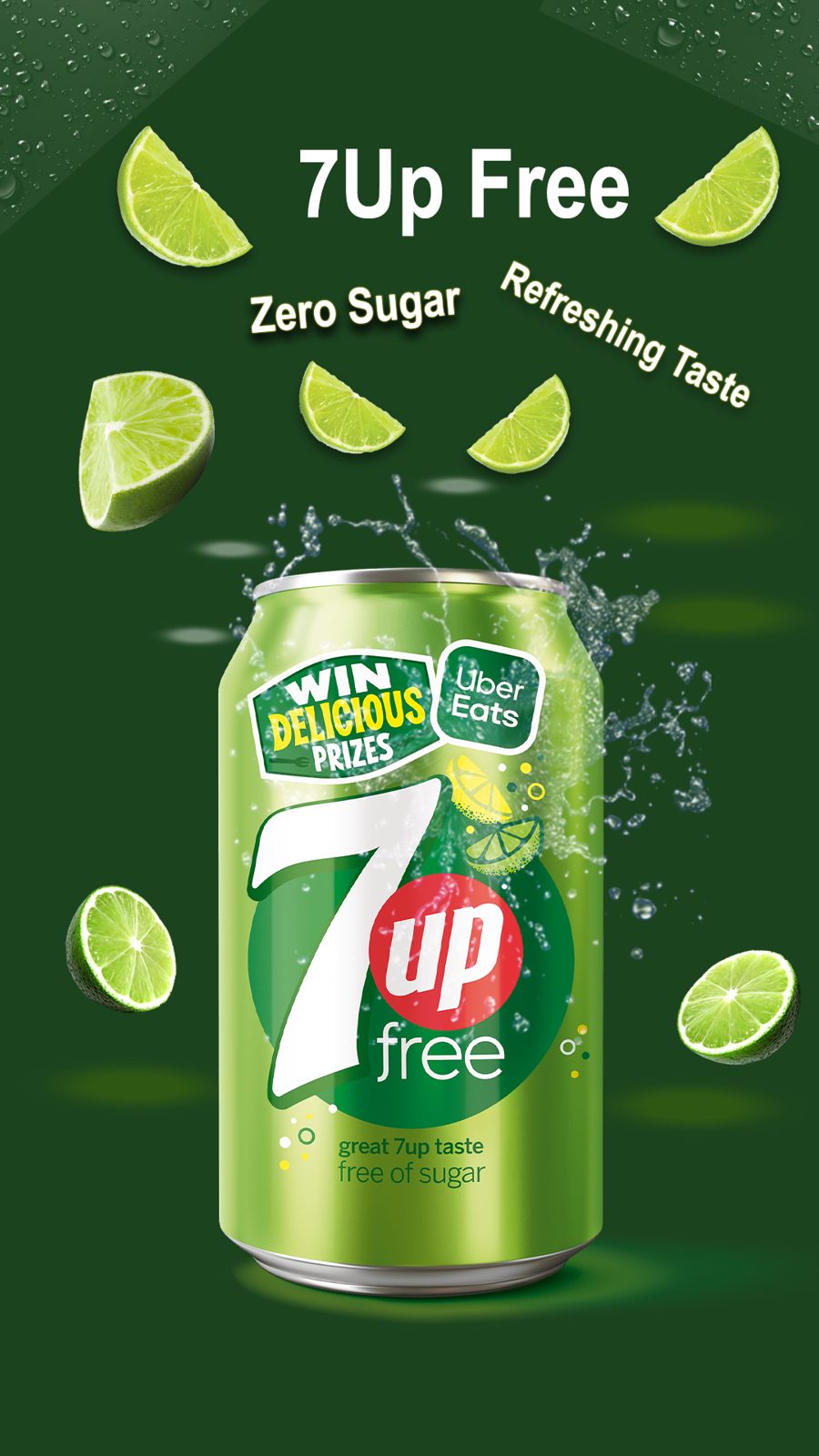 7Up Free soft drink ad poster